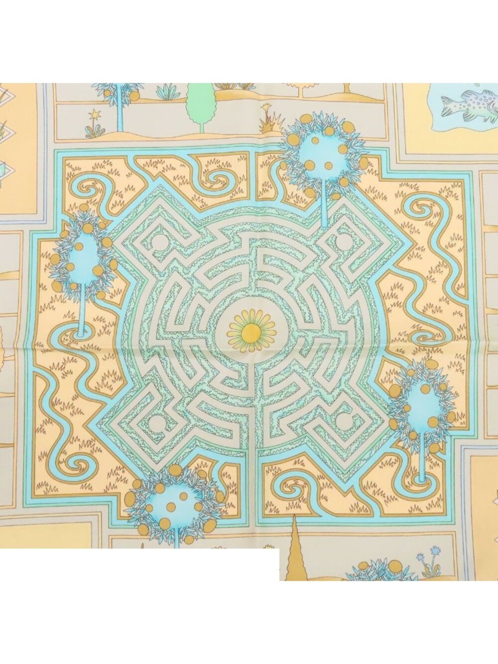 Hermes Carre 90 Orange Multicolor Silk Paridaiza Paradise Scarf - Picture 3 of 9